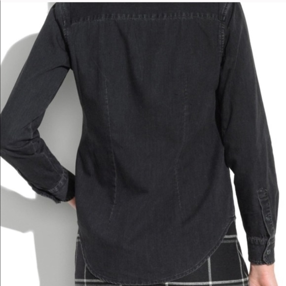 MADEWELL Charcoal Chambray Tuxedo Buttondown Shirt - Picture 2 of 15